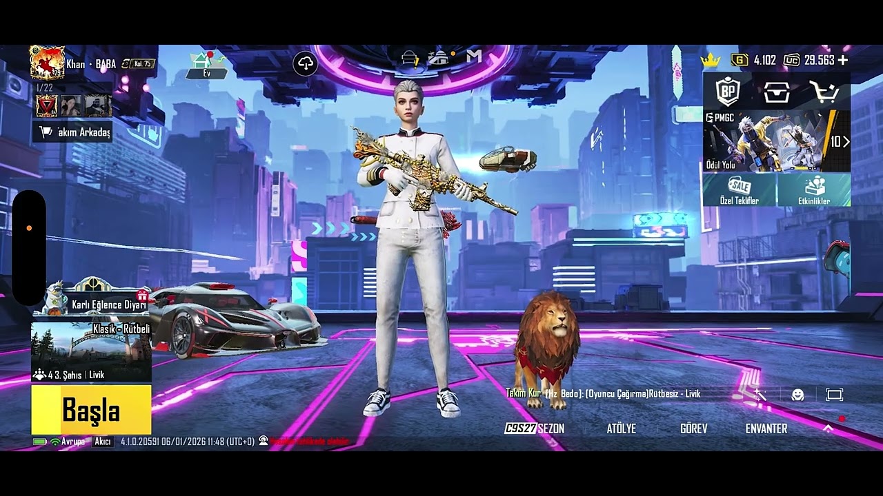 60.000 UC ŞAHESER PORSCHE ALDIK PUBG MOBİLE 