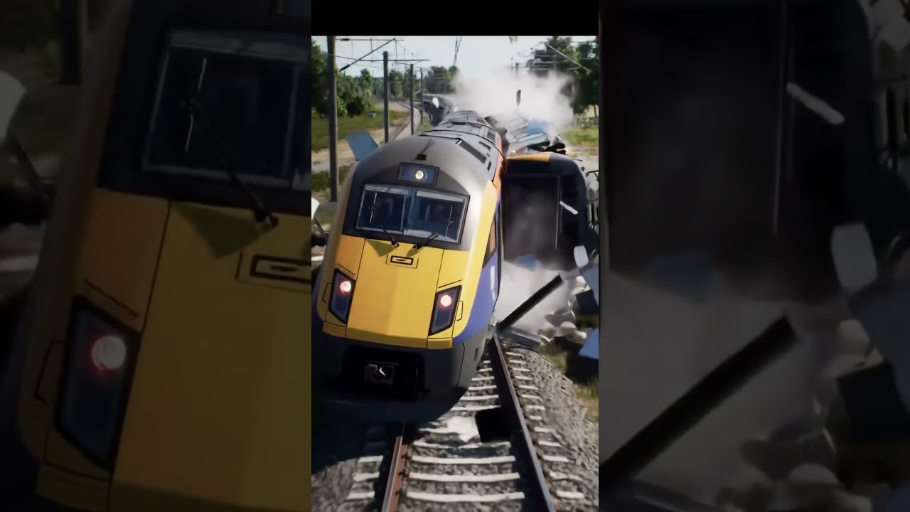 Train Accident |#shorts  #shortsfeed  #youtubeshorts  #crash  #footage  #real #accidentnews