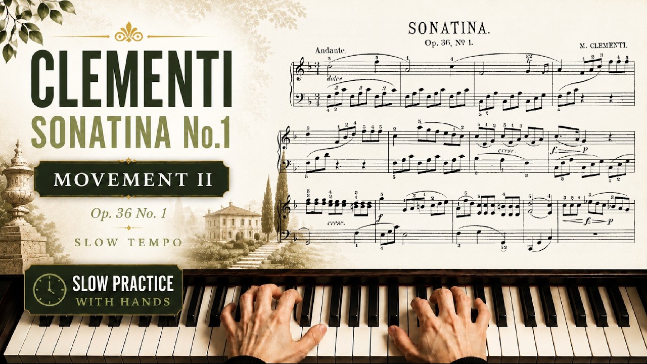 Clementi Sonatina Op 36 No 1 Andante | + Slow Tempo