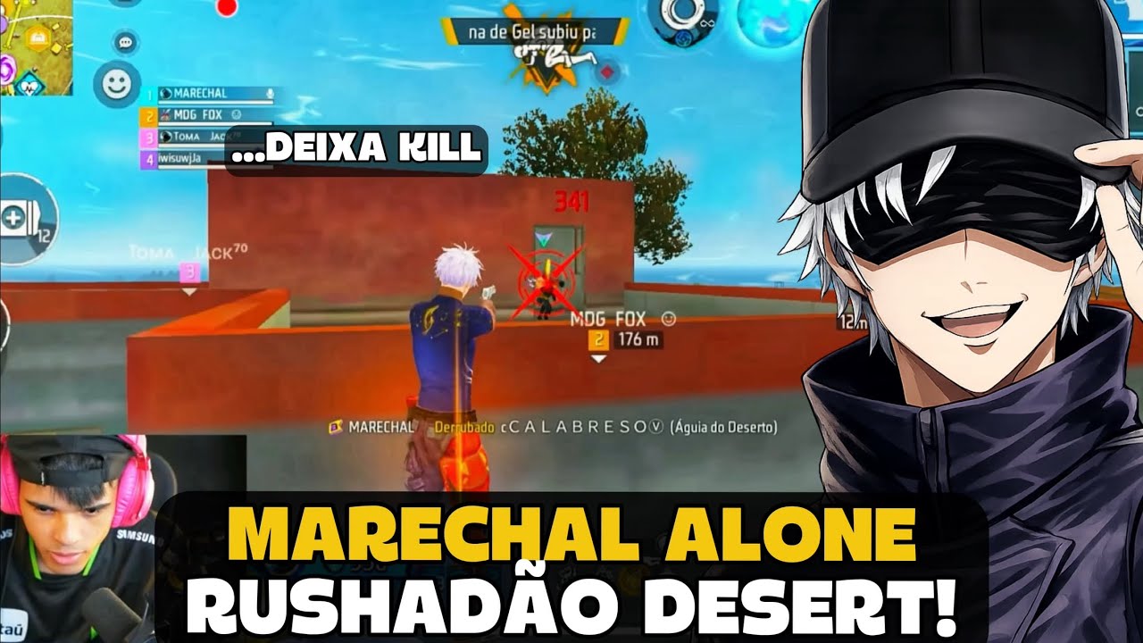 MARECHAL FOI PRO RUSHADÃO DE DESERT E SO DEU CAPA NA RANK! FREE FIRE - MARECHAL HIGHLIGHTS