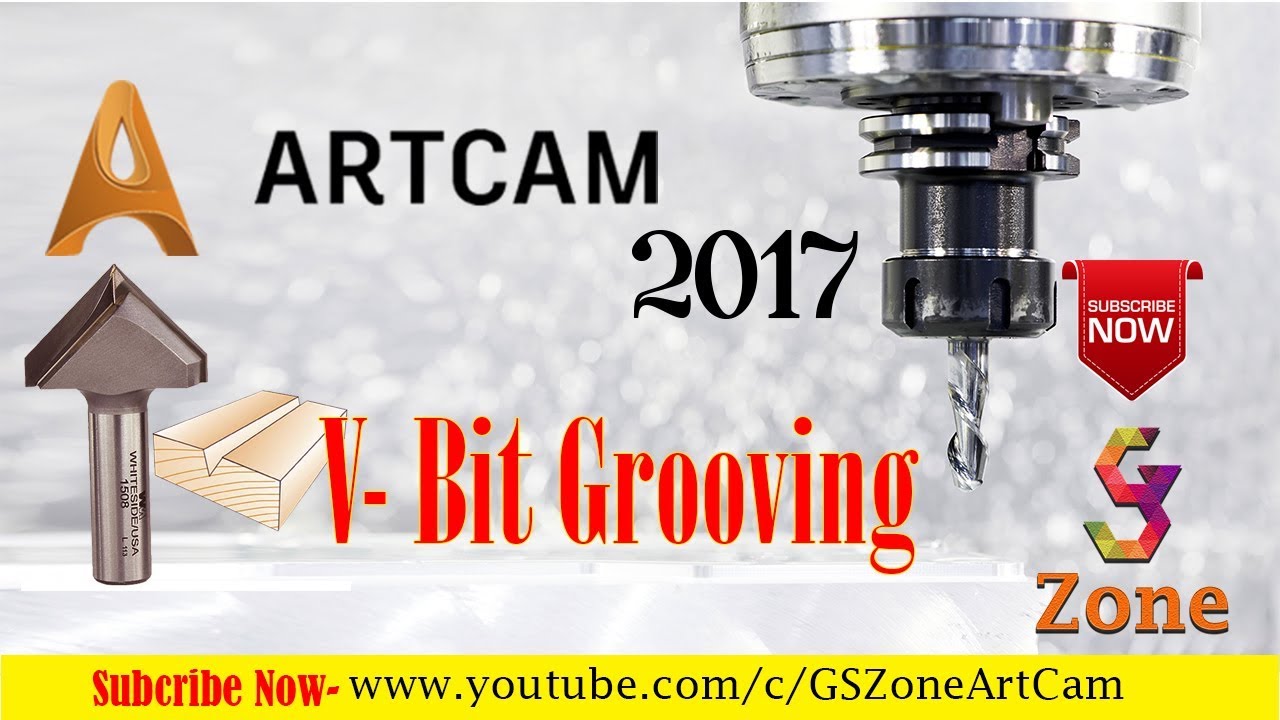 V Grooving with SCM Techz5 | Artcam 2018 & xilog plus | BY- #GSZone