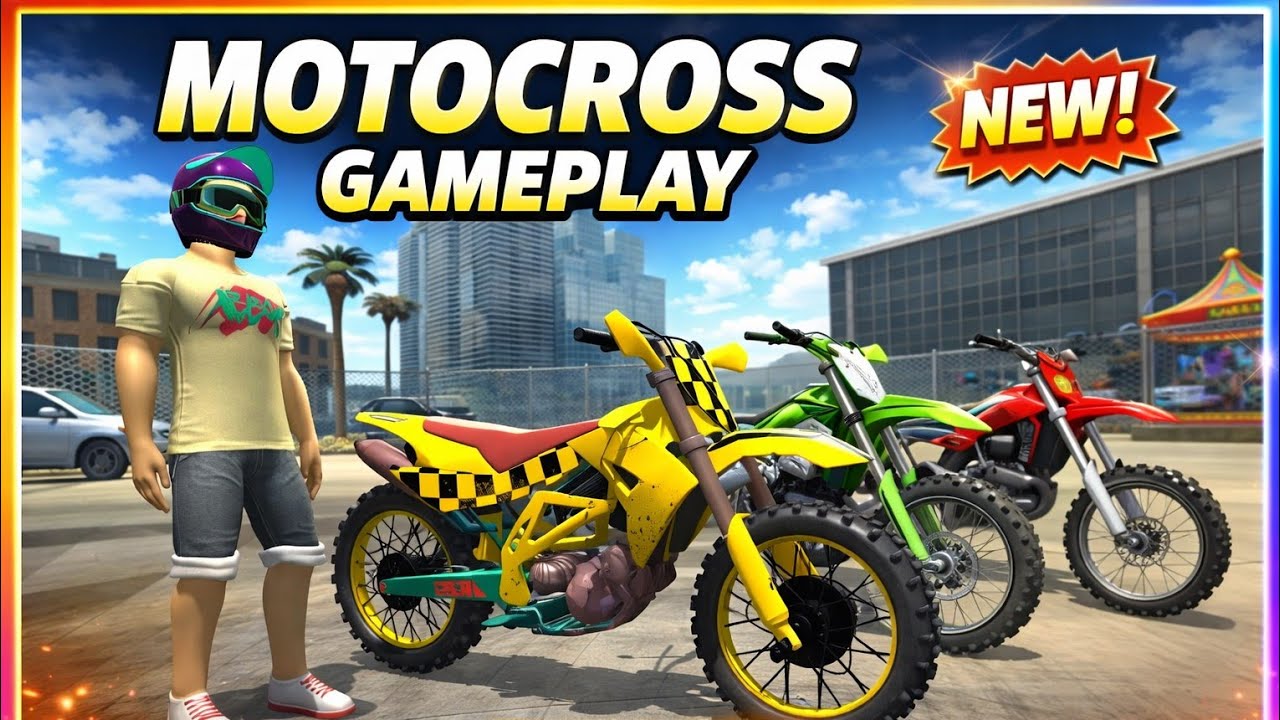 New Motocross Bike Gameplay 🔥 Crazy Bike Stunts in Open World Game | Android Gameplay