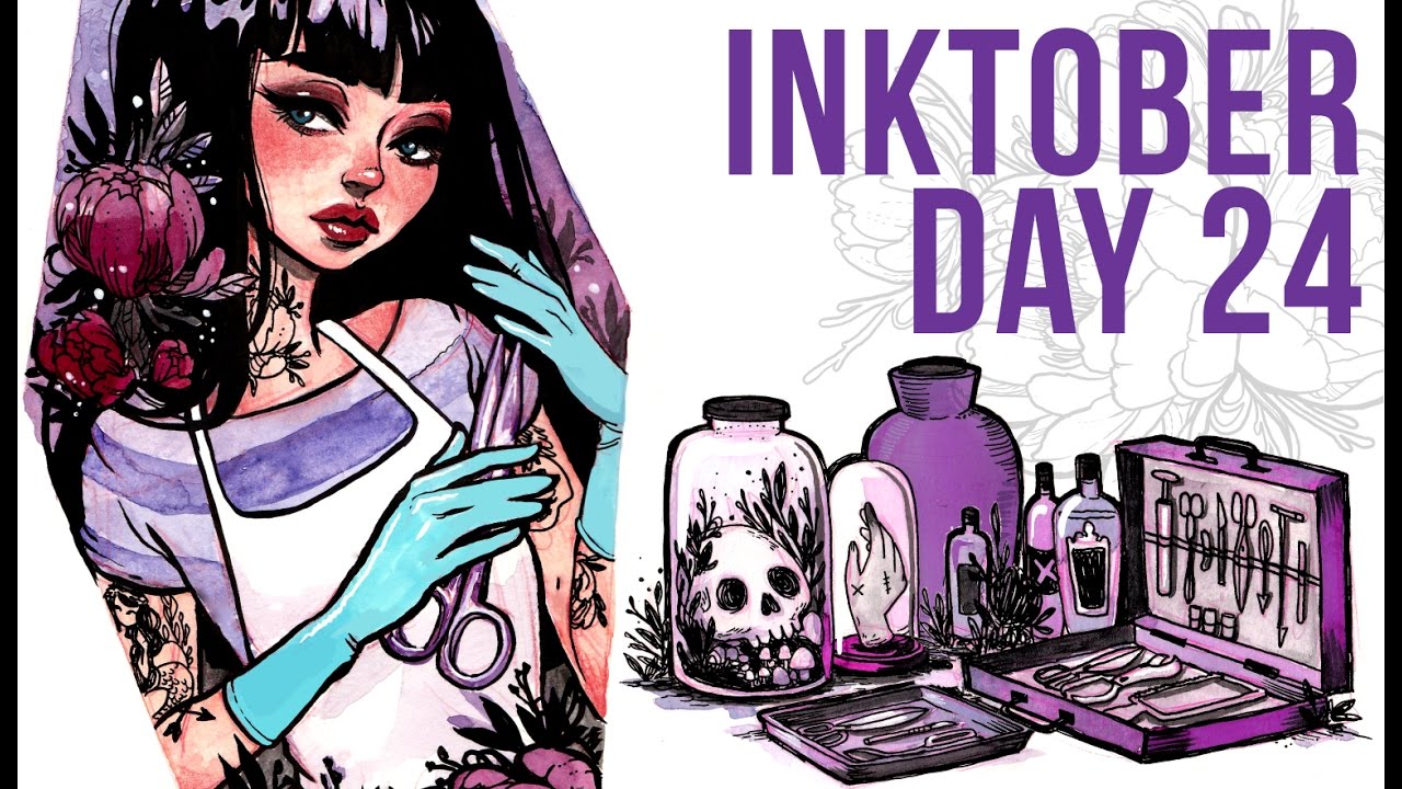 Inktober Day 24 // A Mortician's Tale // Jacquelindeleon Laundrybeargames