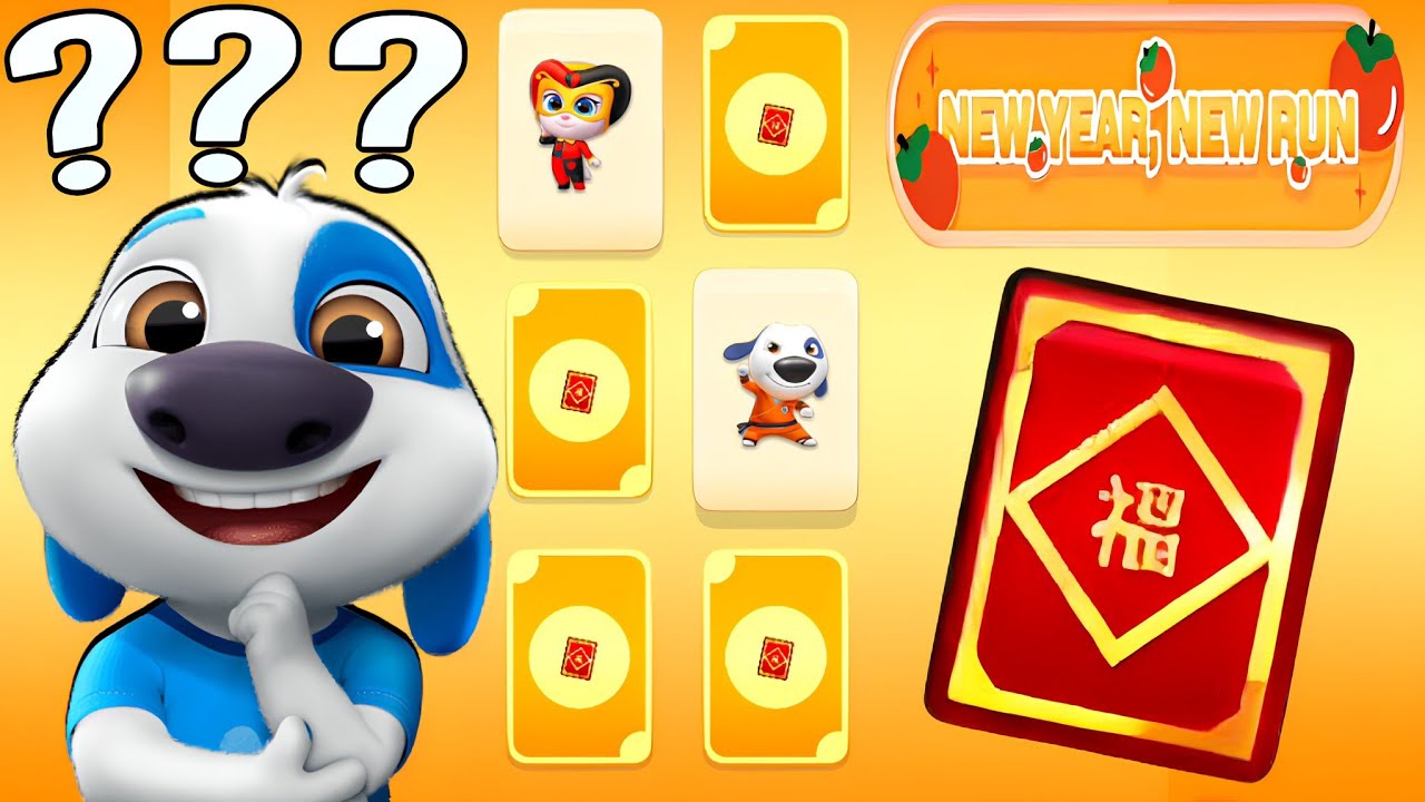 Talking Tom Gold Run Lunar New year update New year new Run event Lucky Cards Kung Fu Hank unlocked 