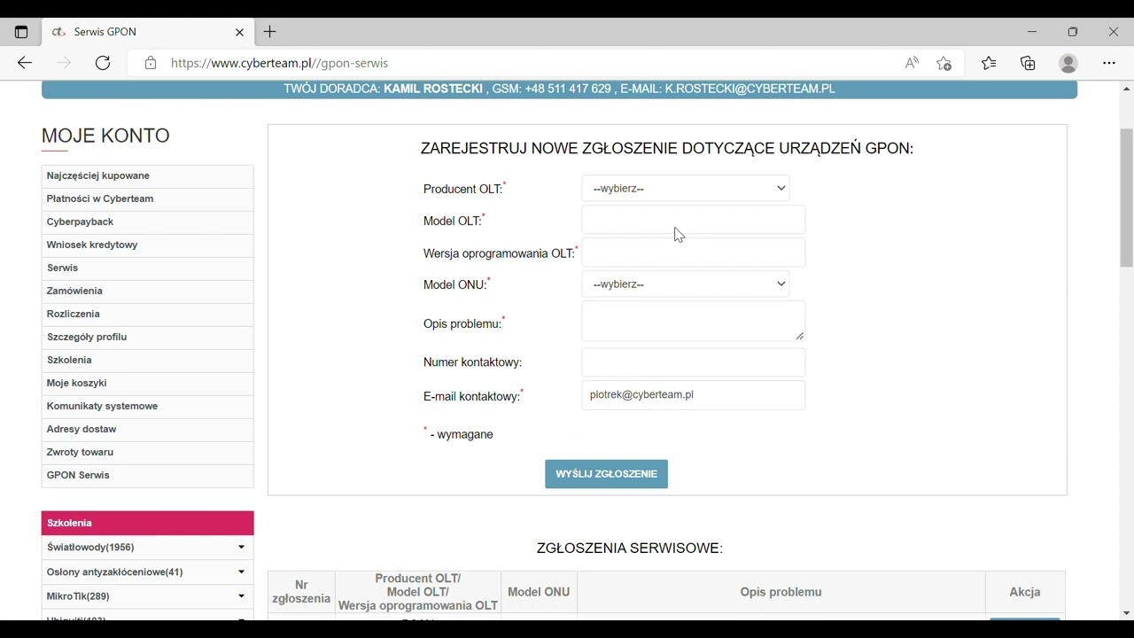 Platforma Fibertechnic GPON