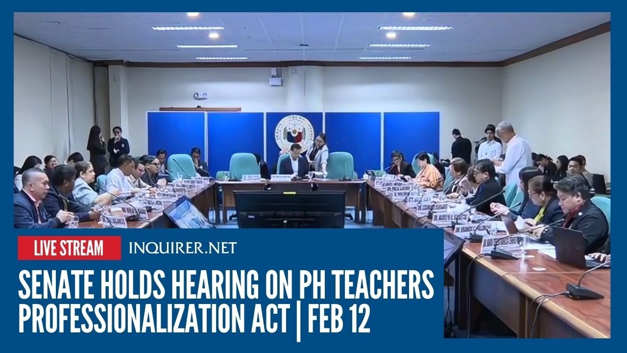 LIVE: Senate holds hearing on Philippine Teachers Professionalization Act