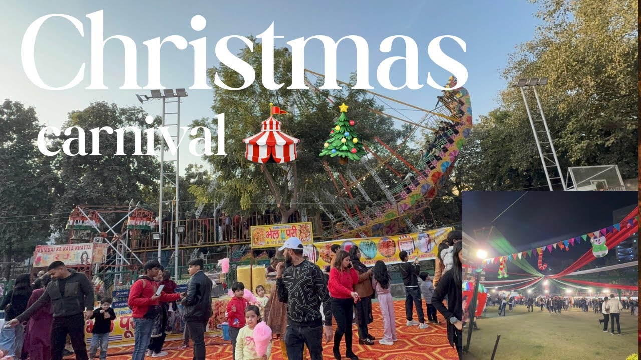 Enjoying Christmas Carnival with Friends 🎡