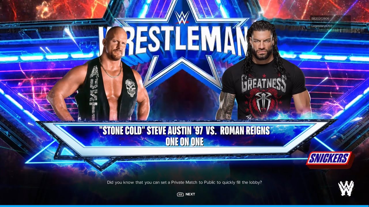 I was #romanreigns  vs #stonecoldSteveAustin full match I won #wwe2k24 #wwegameplay #wrestlemania 