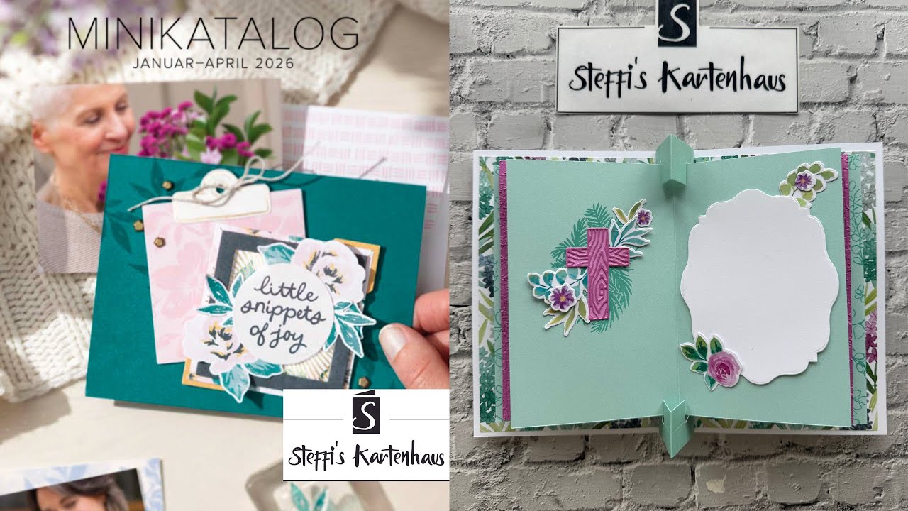 Pop Up Buchkarte für Kommunion Taufe Firmung Konfirmation Stampin‘ Up! Segenswünsche Herrlich Floral