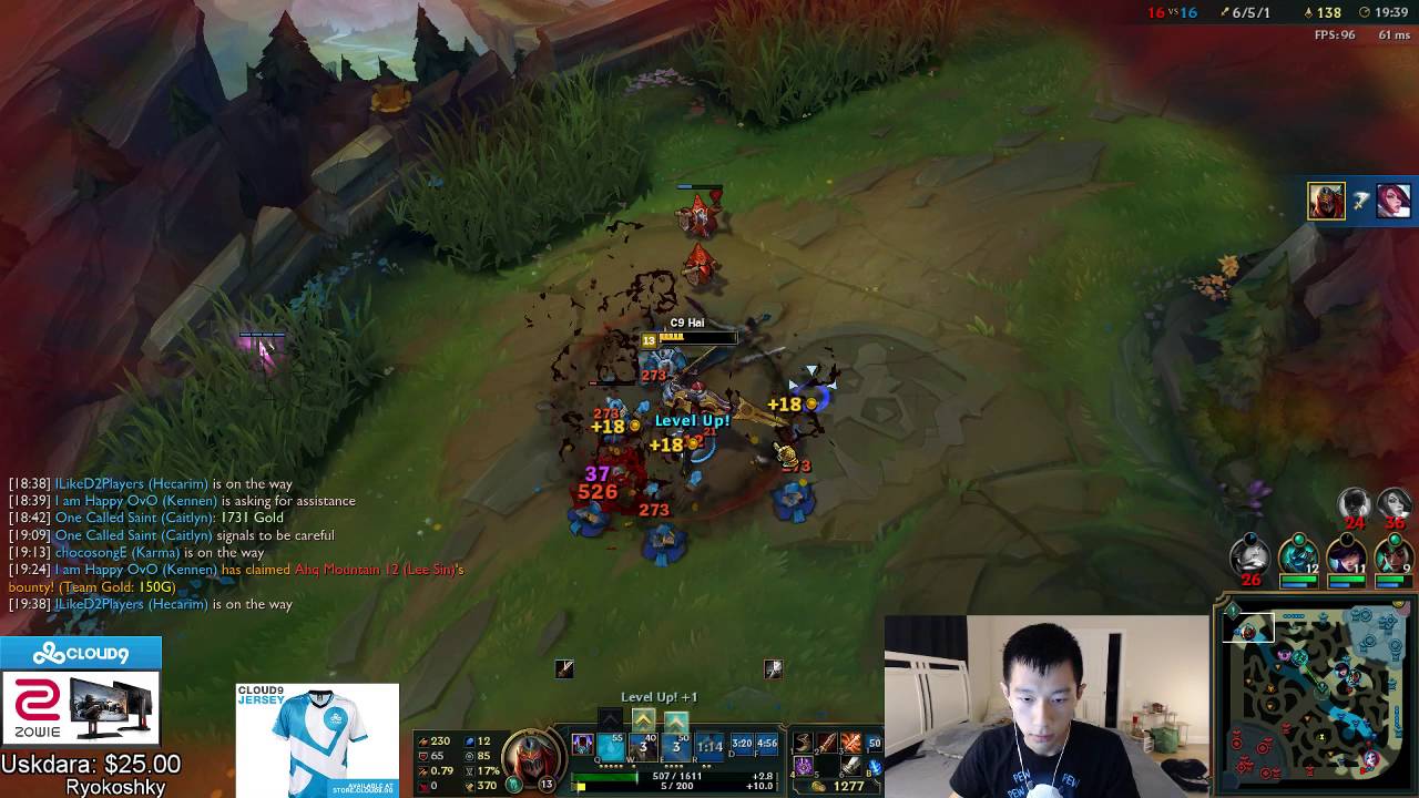 C9 Hai vs SKT Faker - 1v1 SoloQ