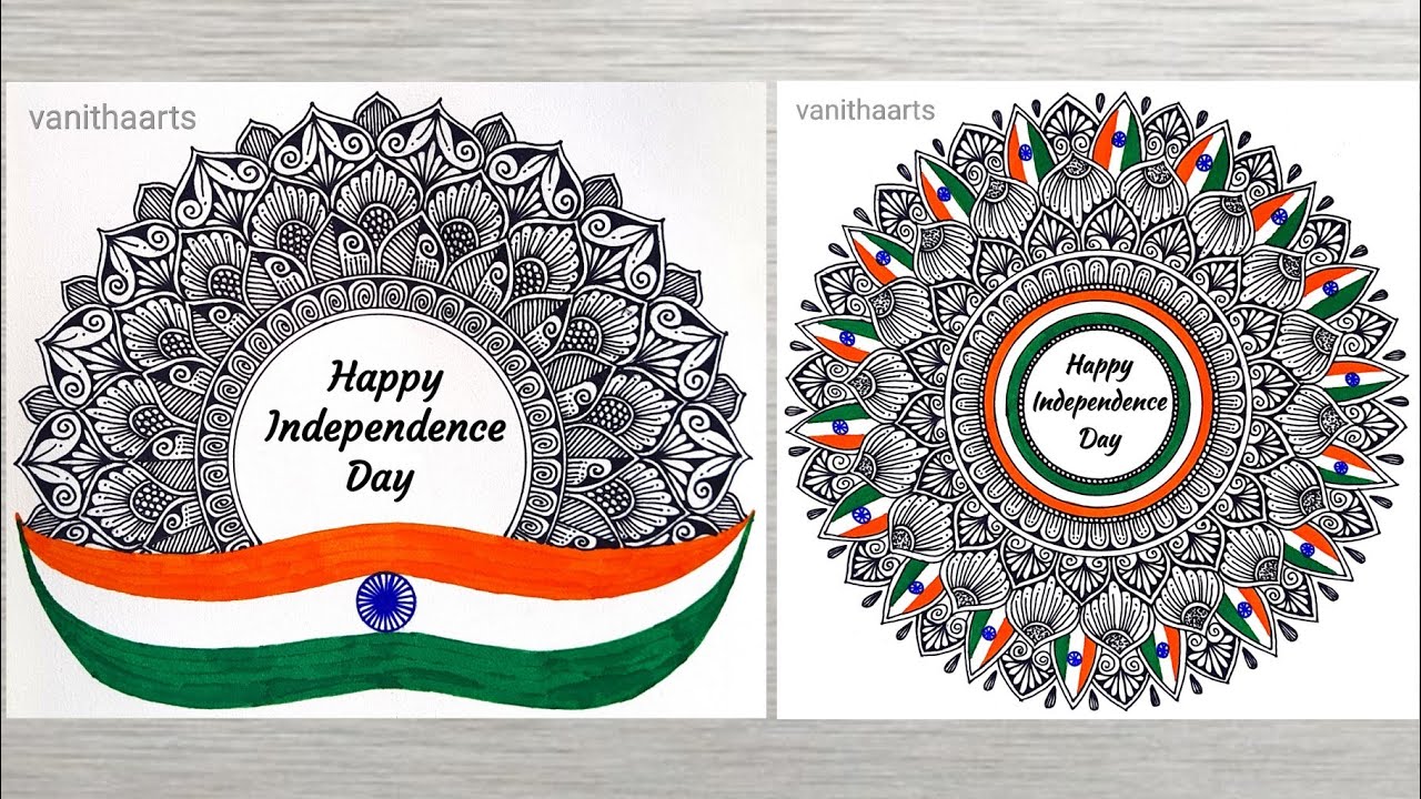 Independence Day Mandala Art | How to draw Manadala for beginners #happyindependenceday #vanithaarts