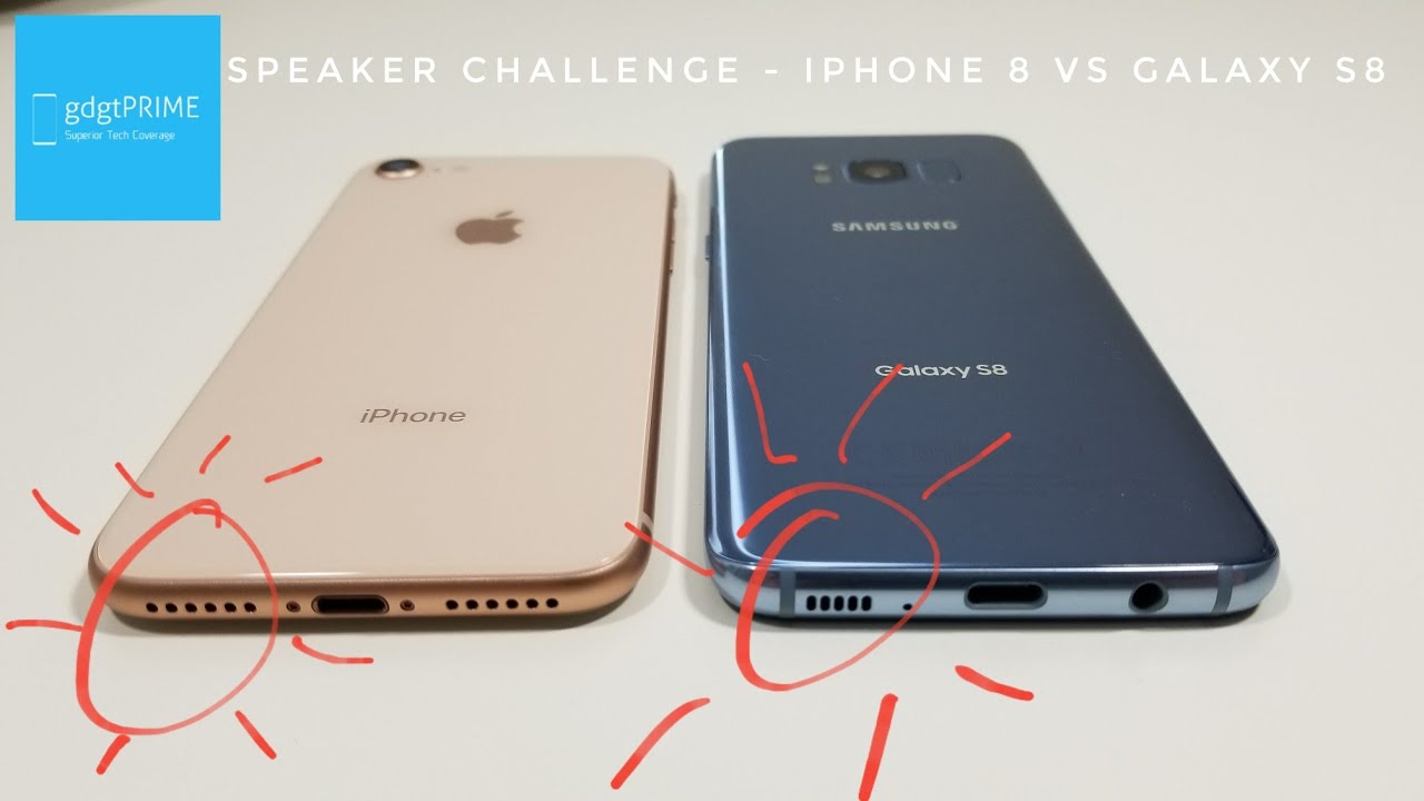 Speaker Quality Battle! | iPhone 8 vs. Galaxy S8