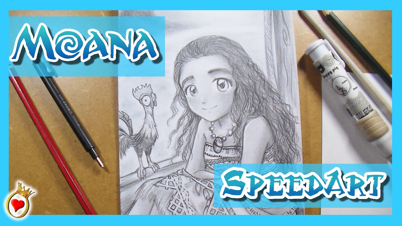 Moana Disney - Mang&aacute; - Speed Drawing