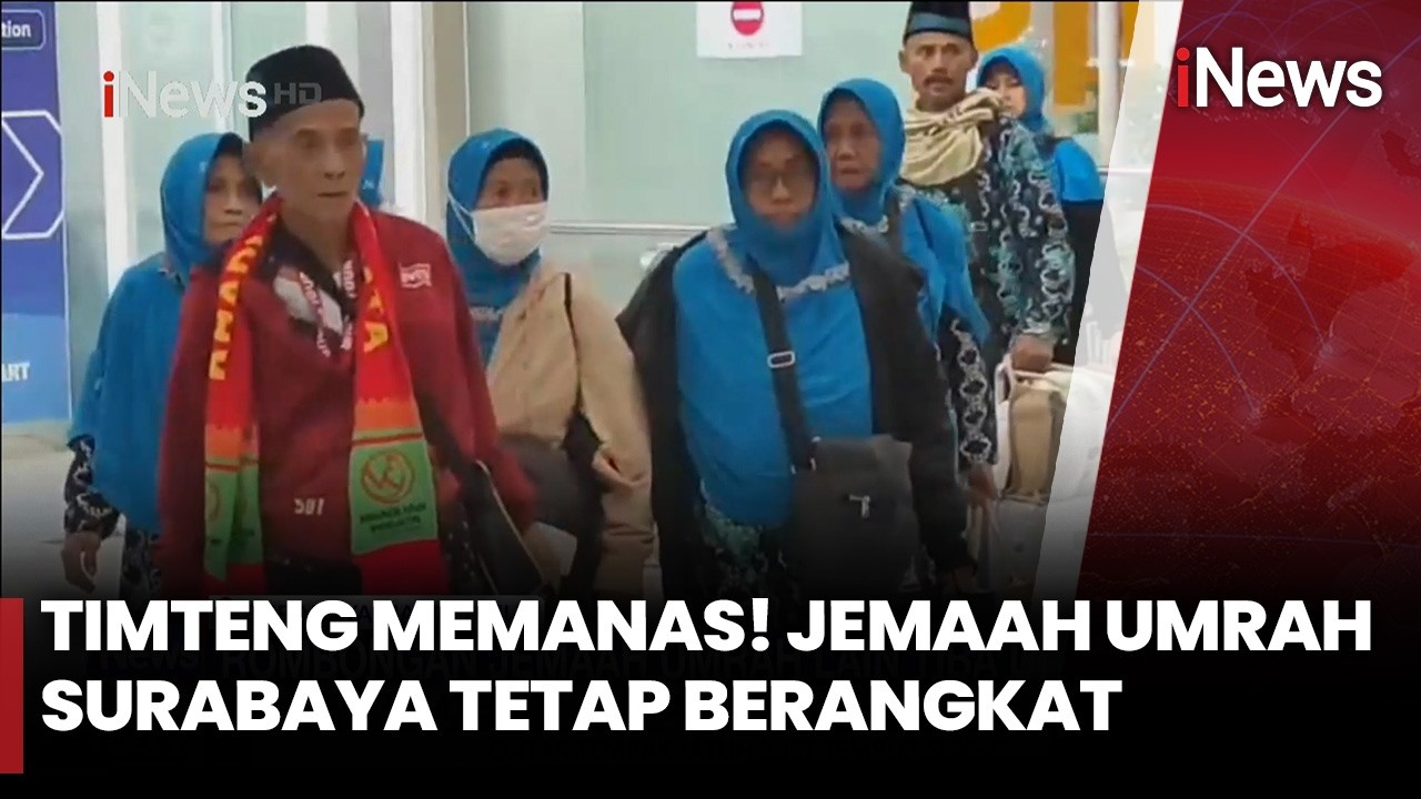 Timteng Bergejolak, 433 Jemaah Umrah Tetap Berangkat dari Juanda  | iNews Siang (3/3)