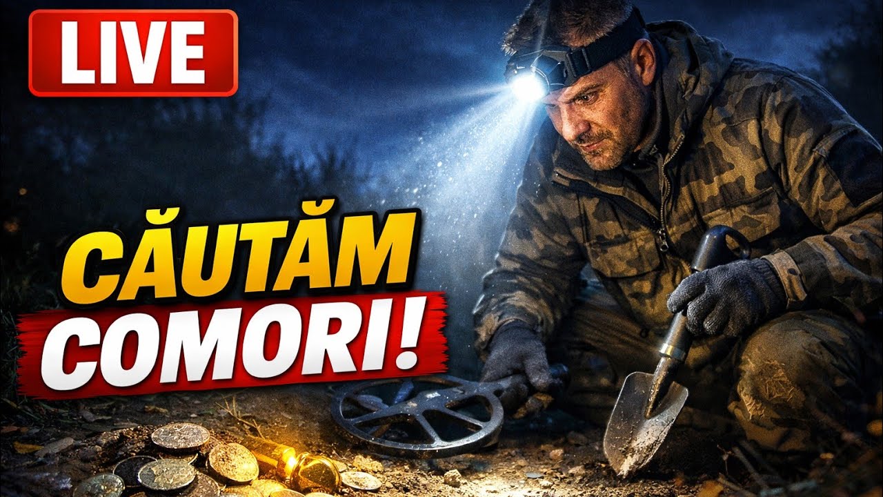 🔴 LIVE – Căutăm comori cu detectorul noaptea!