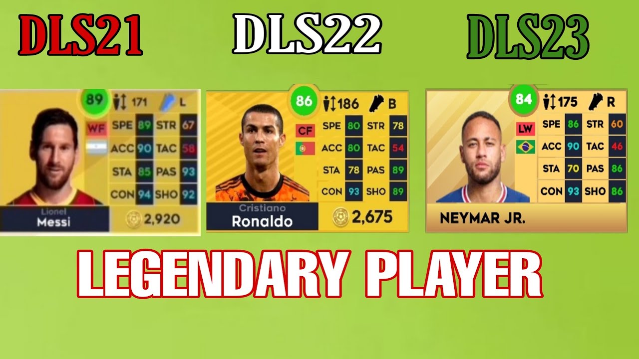 Legendary players Rating ! DLS21 Vs DLS22 Vs DLS23