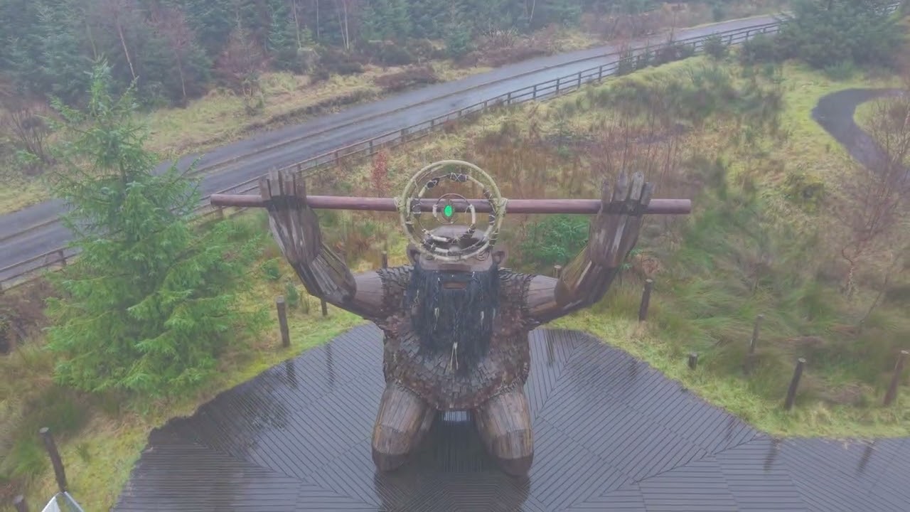 Ceoldán: The Stargazer Giant of Davagh #northernireland #tour #tourism #drone #travel #fyp