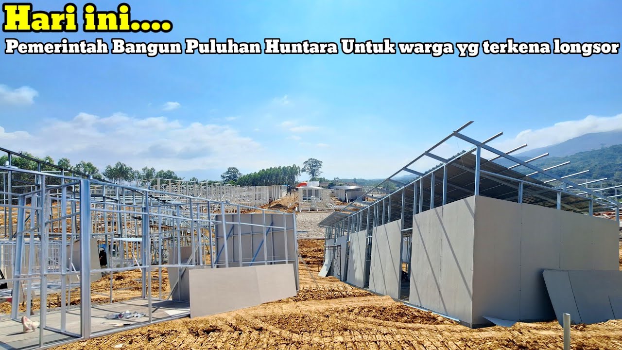 Hari ini‼️Pemerintahan Bangun Puluhan Huntara Untuk Warga yang terkena bencana longsor
