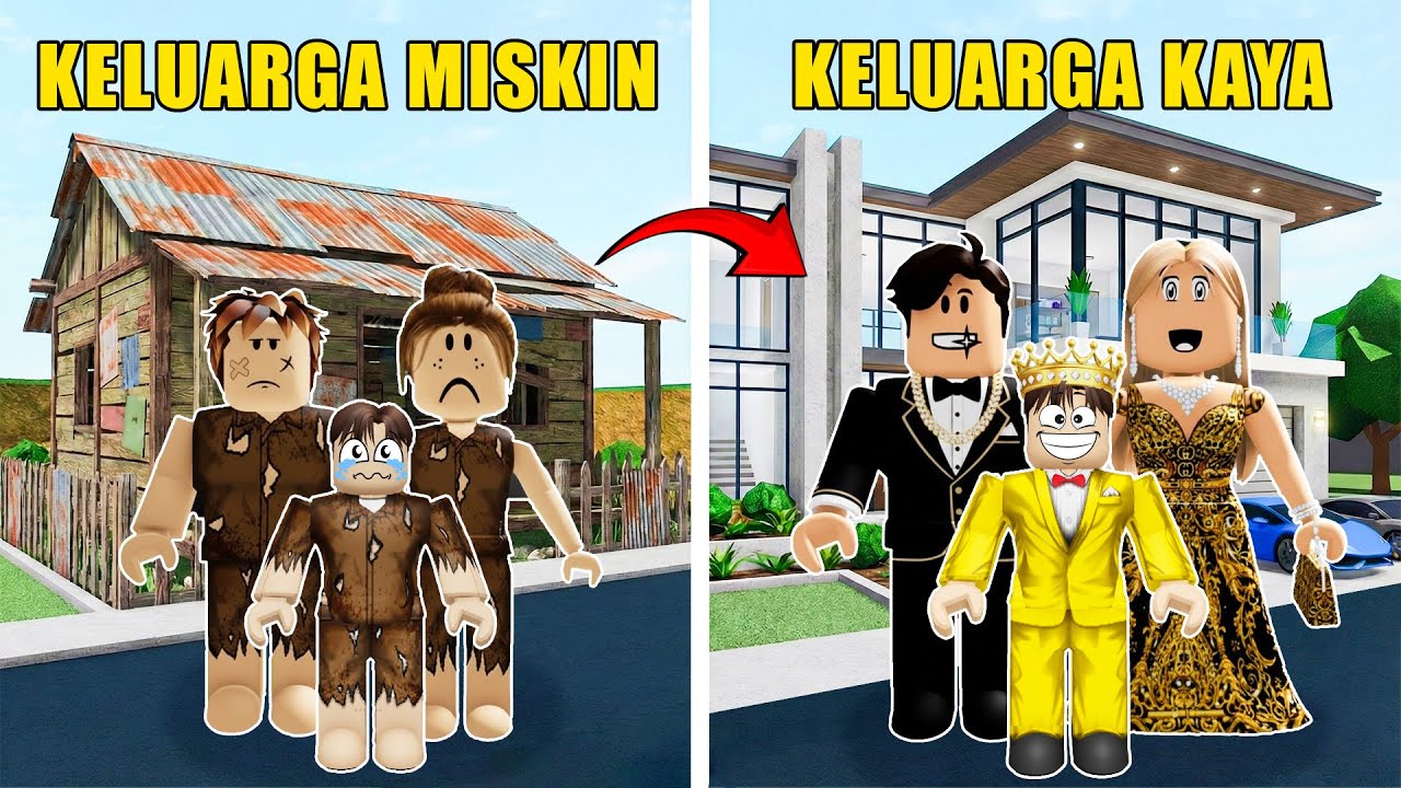 Yuta Mio Dan Baby Celine 24 Jam Dari Keluarga Miskin Menjadi Keluarga Kaya | ROBLOX