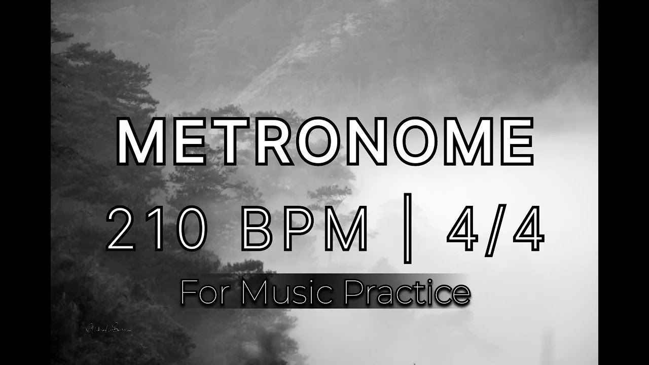 Metronome at 210 BPM | 4/4 Time Signature | Speed Training | Guitar, Drums, Piano & More