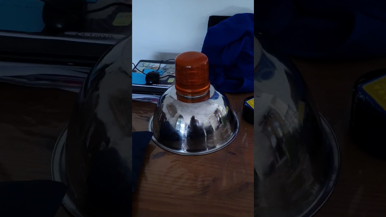 LED axxitech B14 amber beacon/ zwaailamp