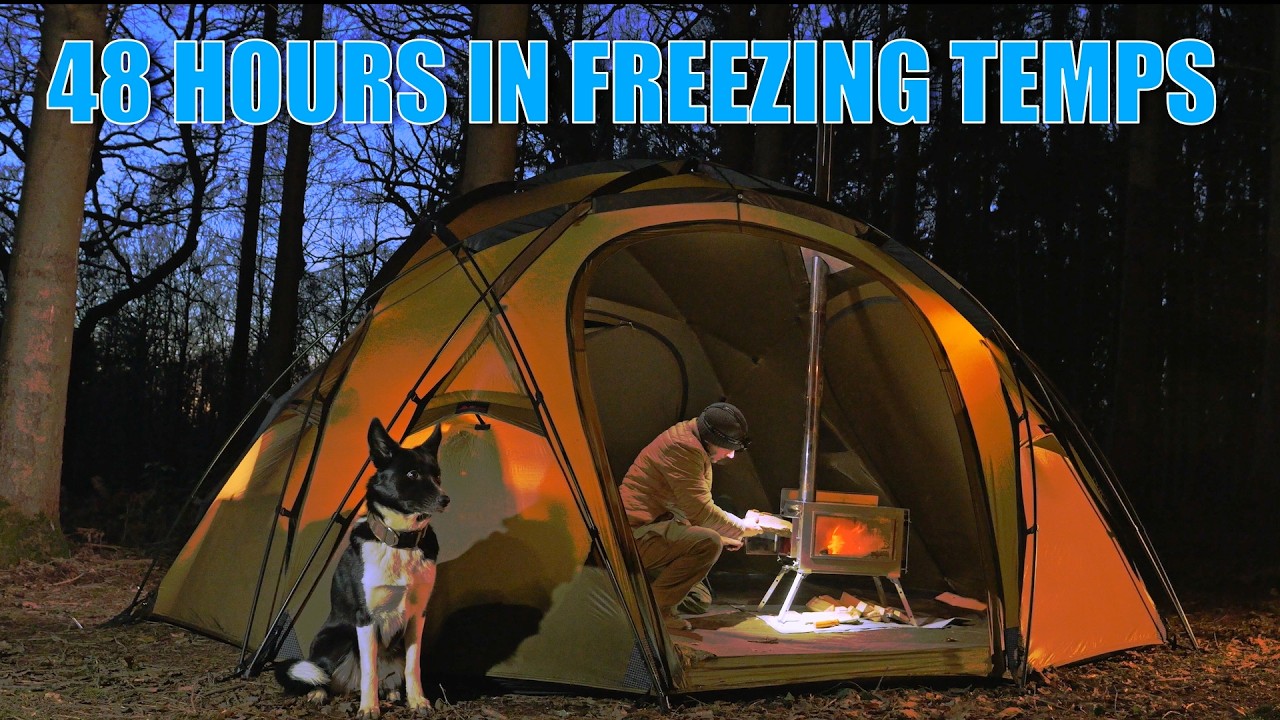 Hot Tent Camping in Extreme Cold | Cosy Wood Stove Survival