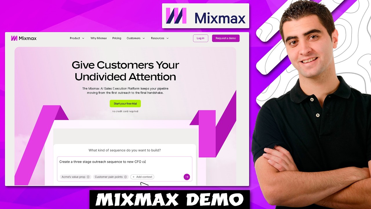 Демонстрация MixMax &mdash; платформа продаж на основе ИИ | Расширение для email-рассылок для продаж и ...