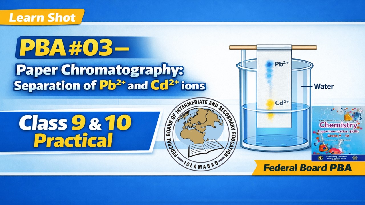 PBA #03 | Paper Chromatography – Separation of Pb²⁺ & Cd²⁺ Ions | Class 9 & 10 Chemistry Practical