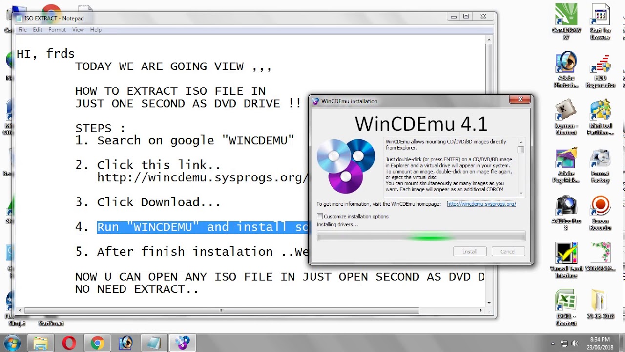 HOW TO EXTRACT ISO FILE IN JUST 1 SECOND.. FASTER.. AS DVD !! 2018