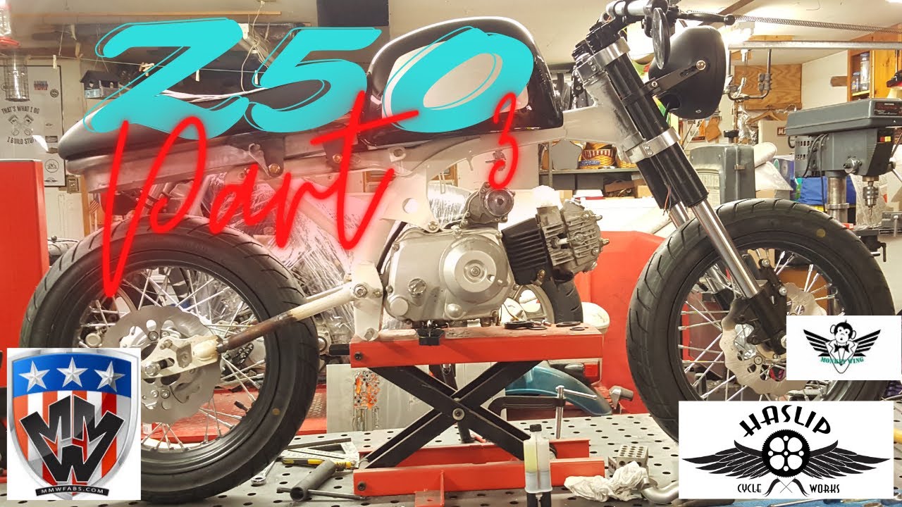 Honda Z50 Cafe racer style build Part 3