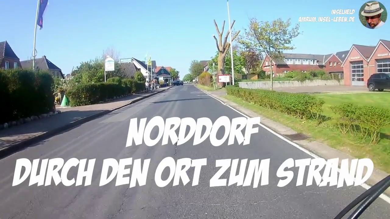 Mit dem Fahrrad durch Norddorf (Amrum) zum Strand