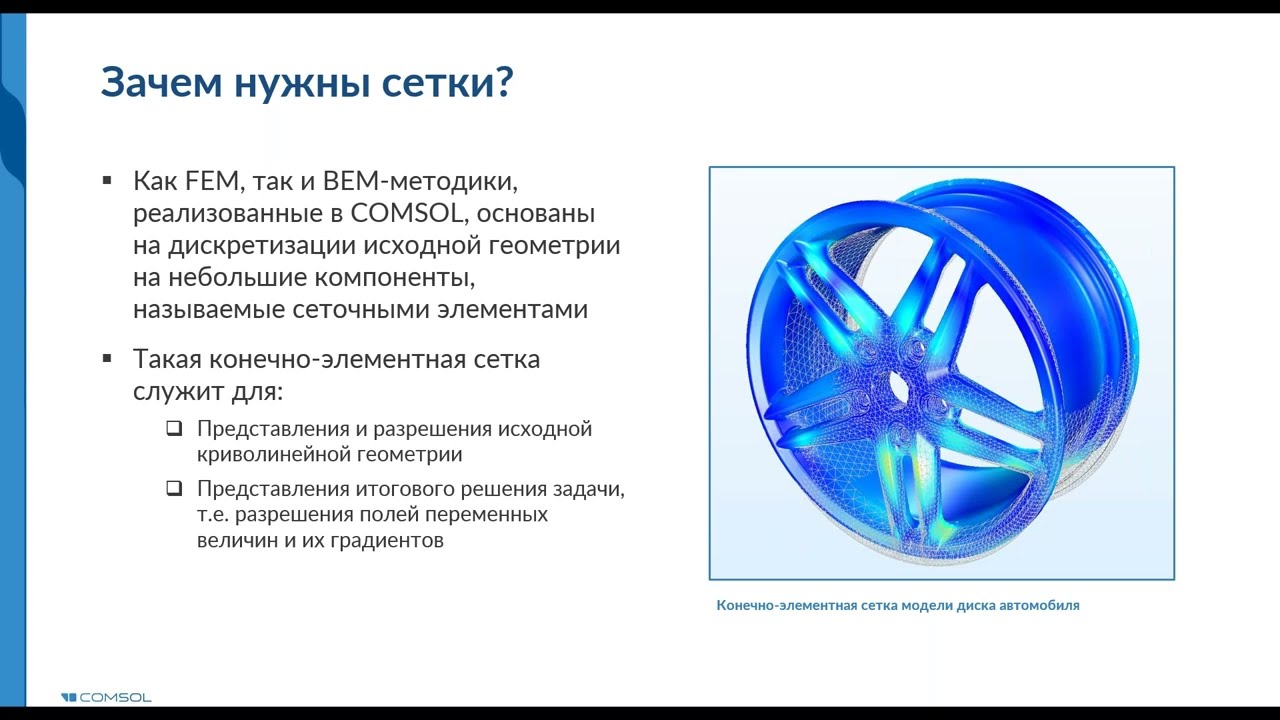 Основы исследований на сеточную сходимость в COMSOL Multiphysics®