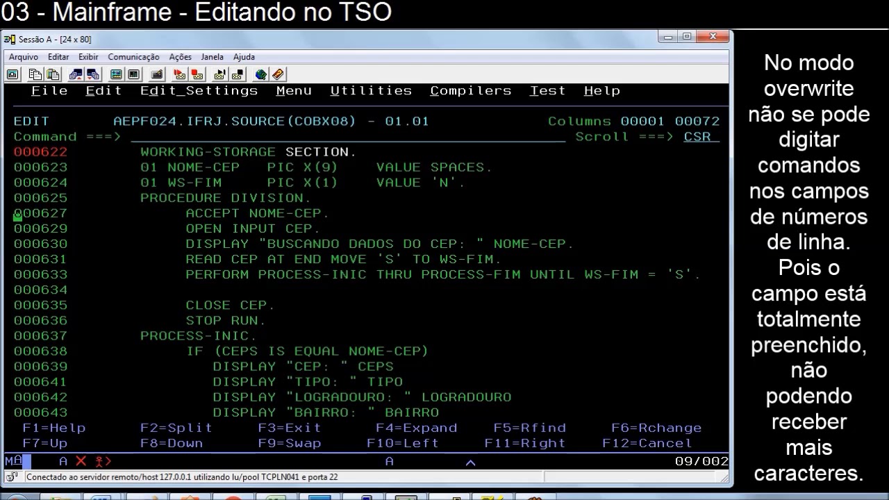 02   Editando no Mainframe   TSO