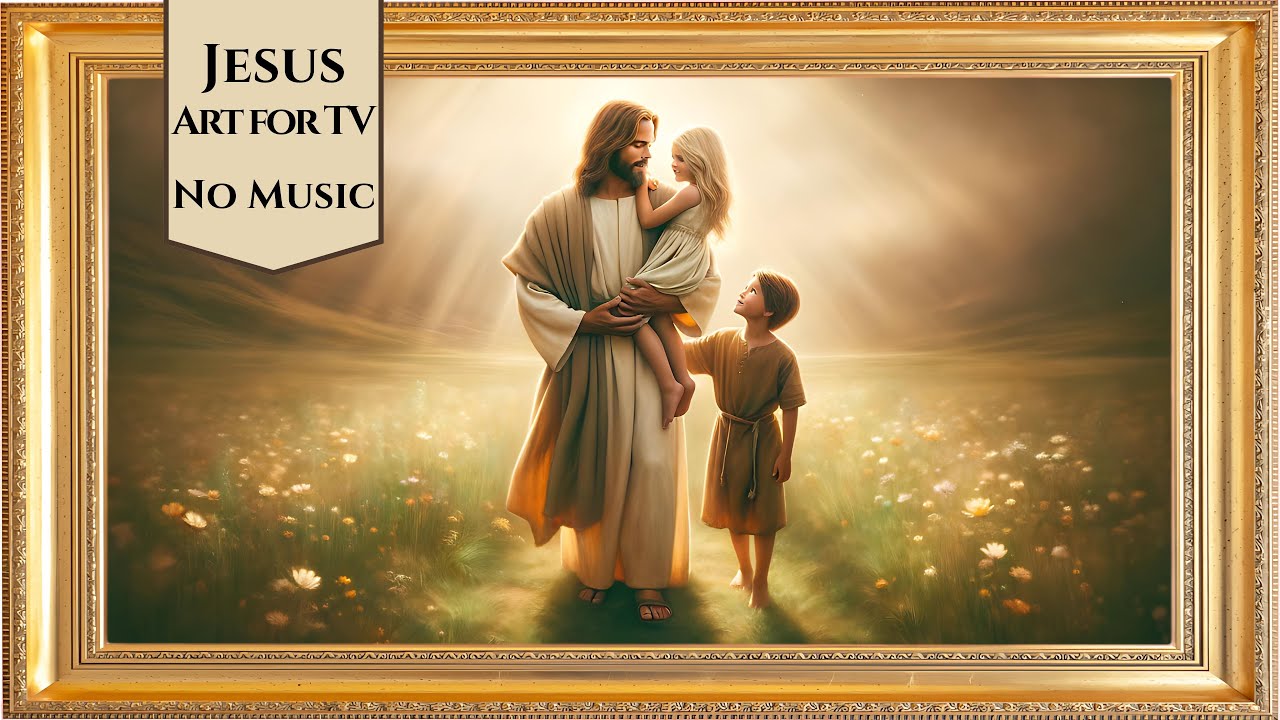 Jesus Screensaver | Christian Peaceful Framed Art | Silent Pictures for Frame TV Wallpaper