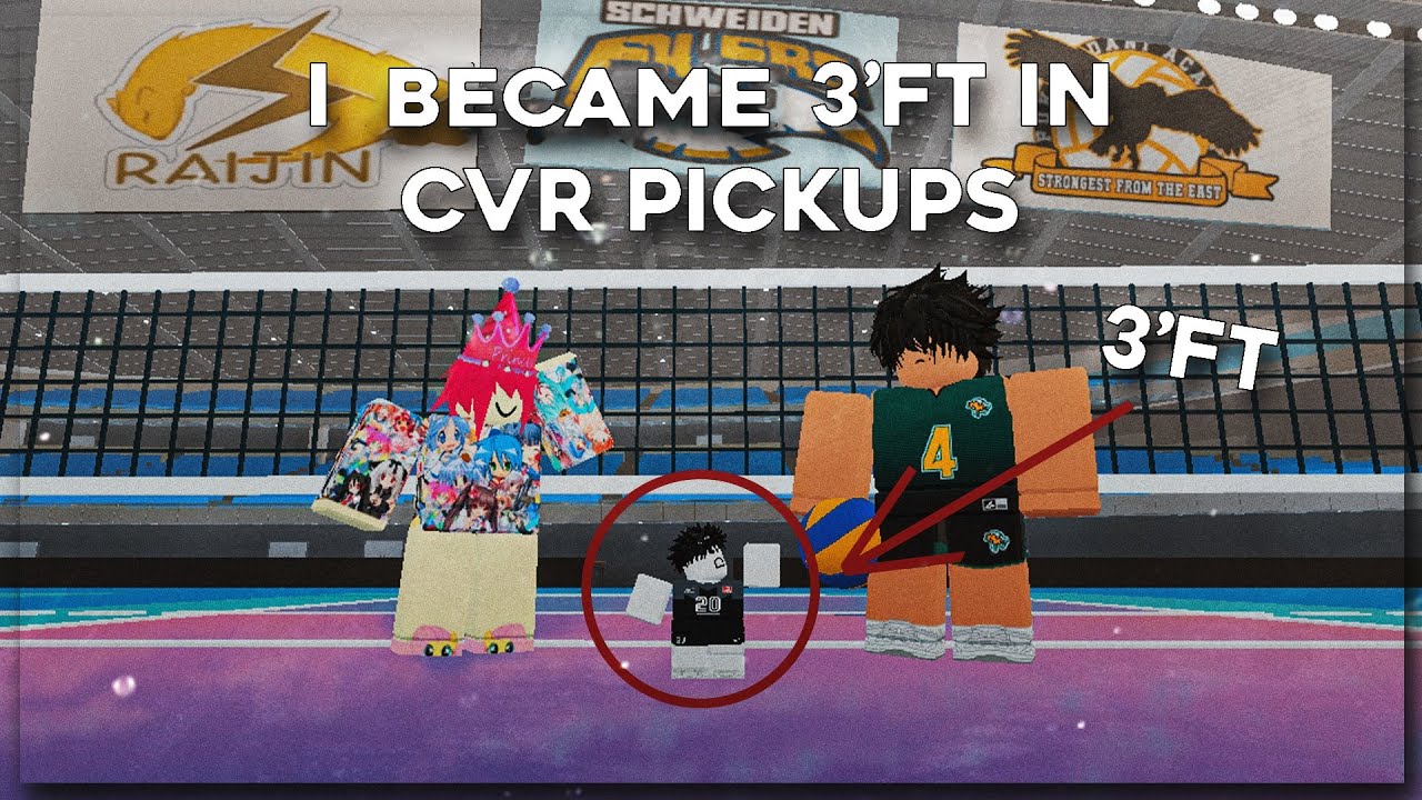 I Became 3'ft in CVR Pickups | Conference Volleyball Roblox