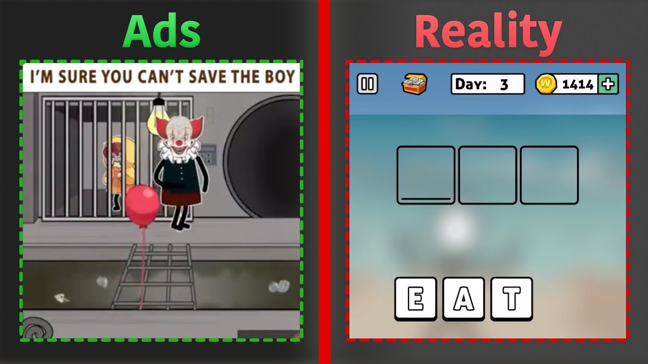 Mobile Game Ads Vs. Reality