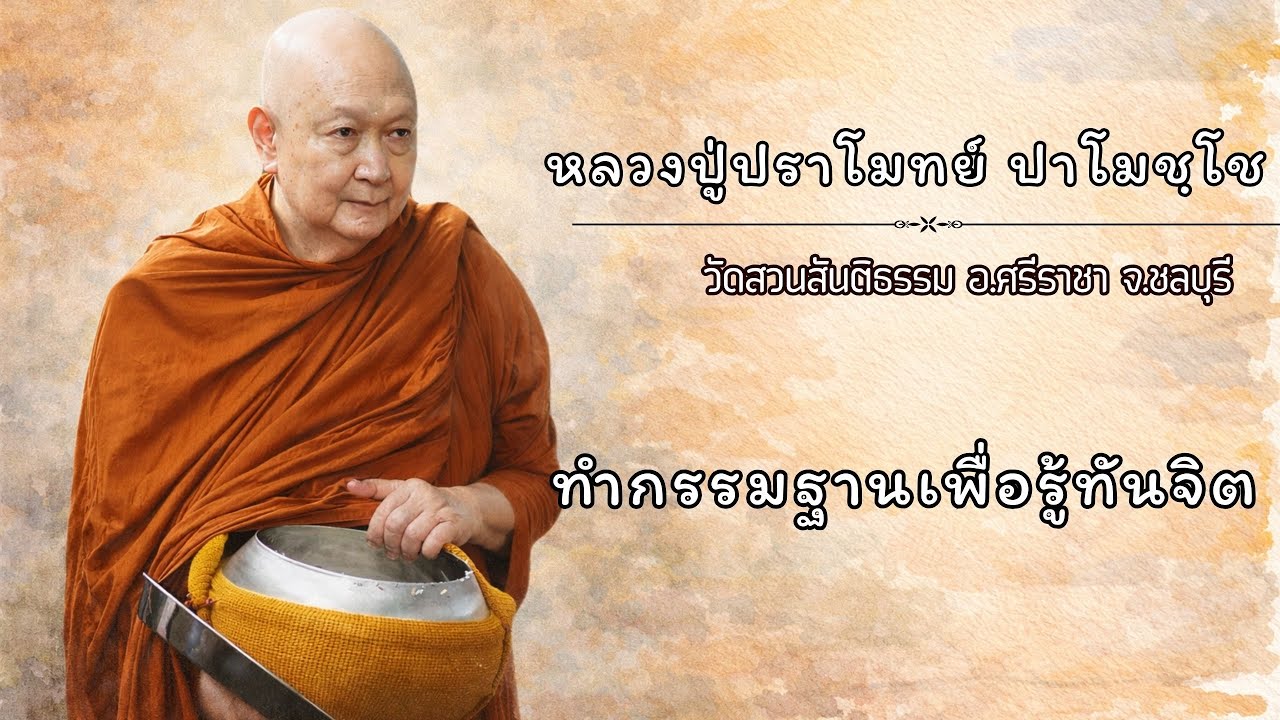 ทำกรรมฐานเพื่อรู้ทันจิต :: หลวงปู่ปราโมทย์ ปาโมชฺโช  วัดสวนสันติธรรม