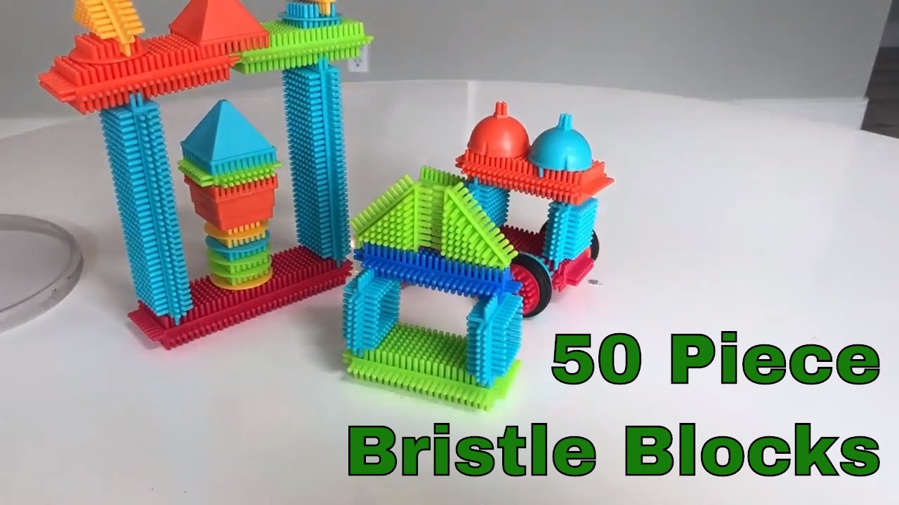 Bristle Blocks 50 piece Basic Builder Bucket Learning Toys For Kids - Overview/Review