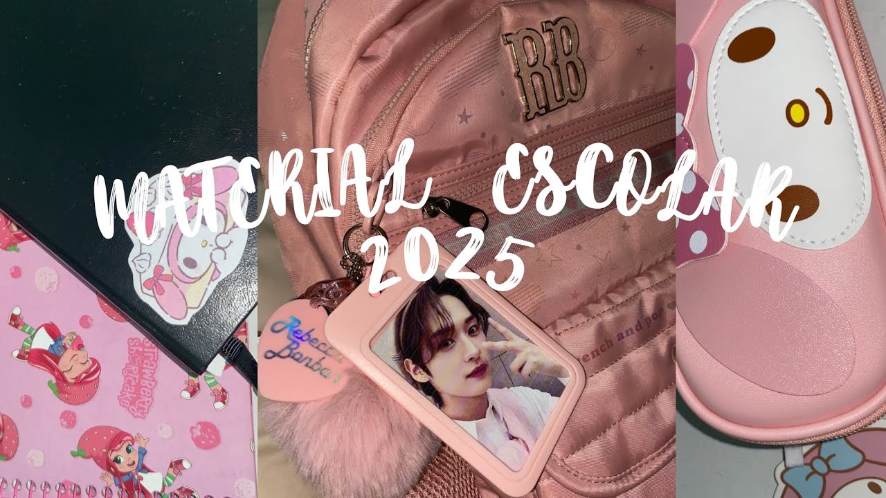 MATERIAL ESCOLAR 2025 | Unboxing estojo my melody, Material completo, organizando…