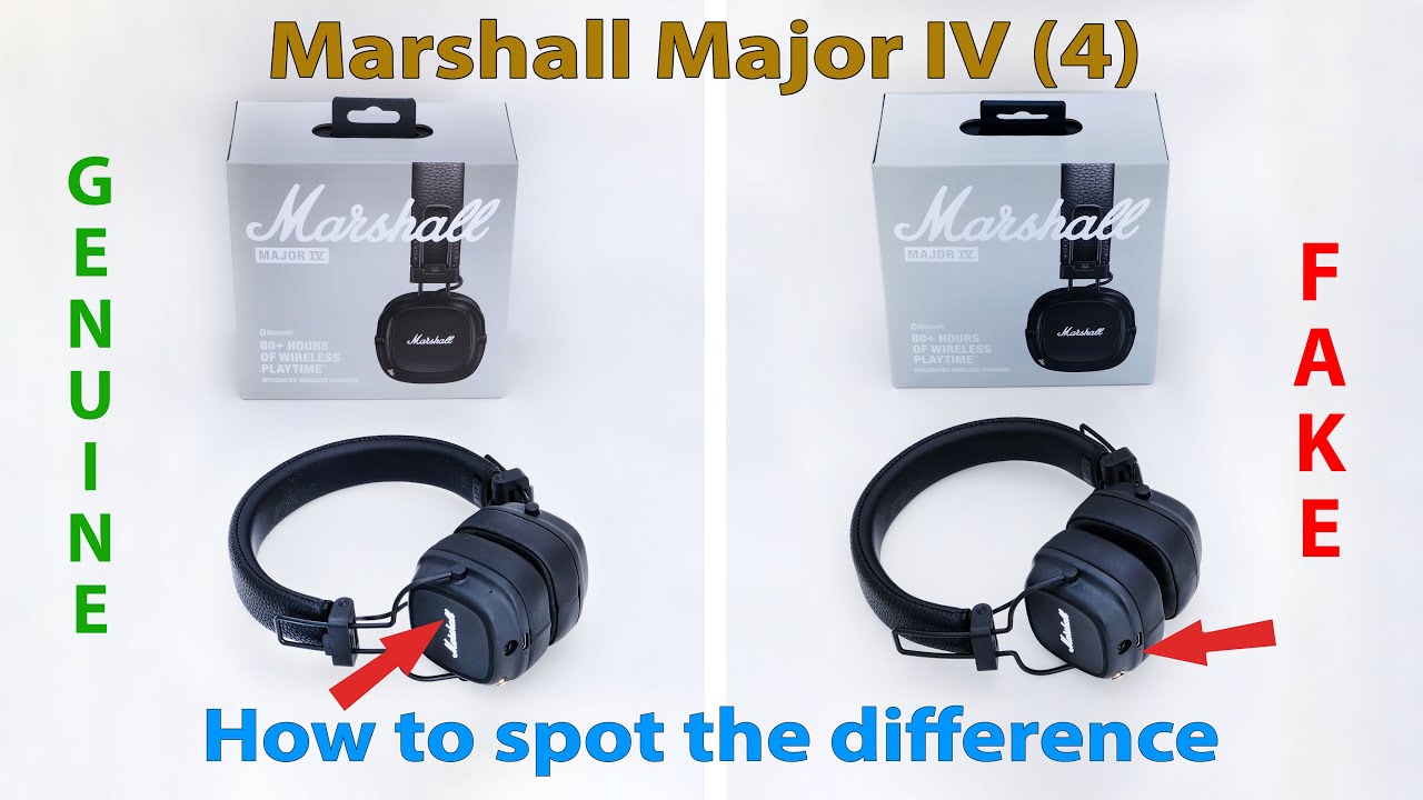 Настоящие и поддельные наушники Marshall Major 4: как найти отличия