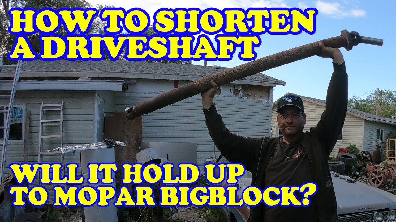 DIY Driveshaft Shortening Using a Lathe.  How To Shorten Driveshafts.  69 Plymouth Fury Big Block.