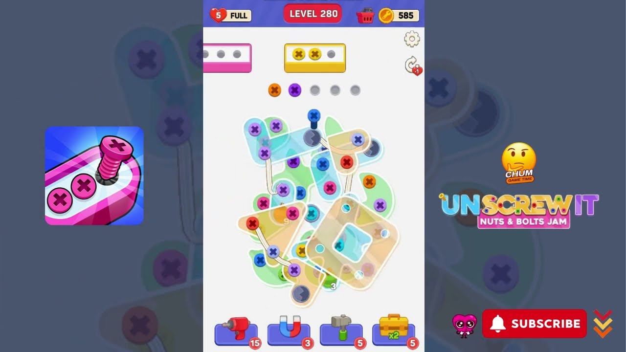 Screw Out: Jam Puzzle - Level 280 - Gameplay walkthrough