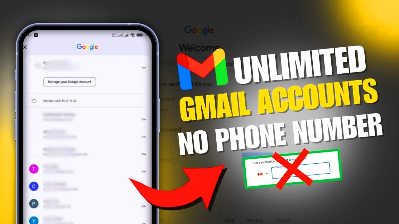 Как создать неограниченное количество аккаунтов GMAIL без номера телефона! (2025)
