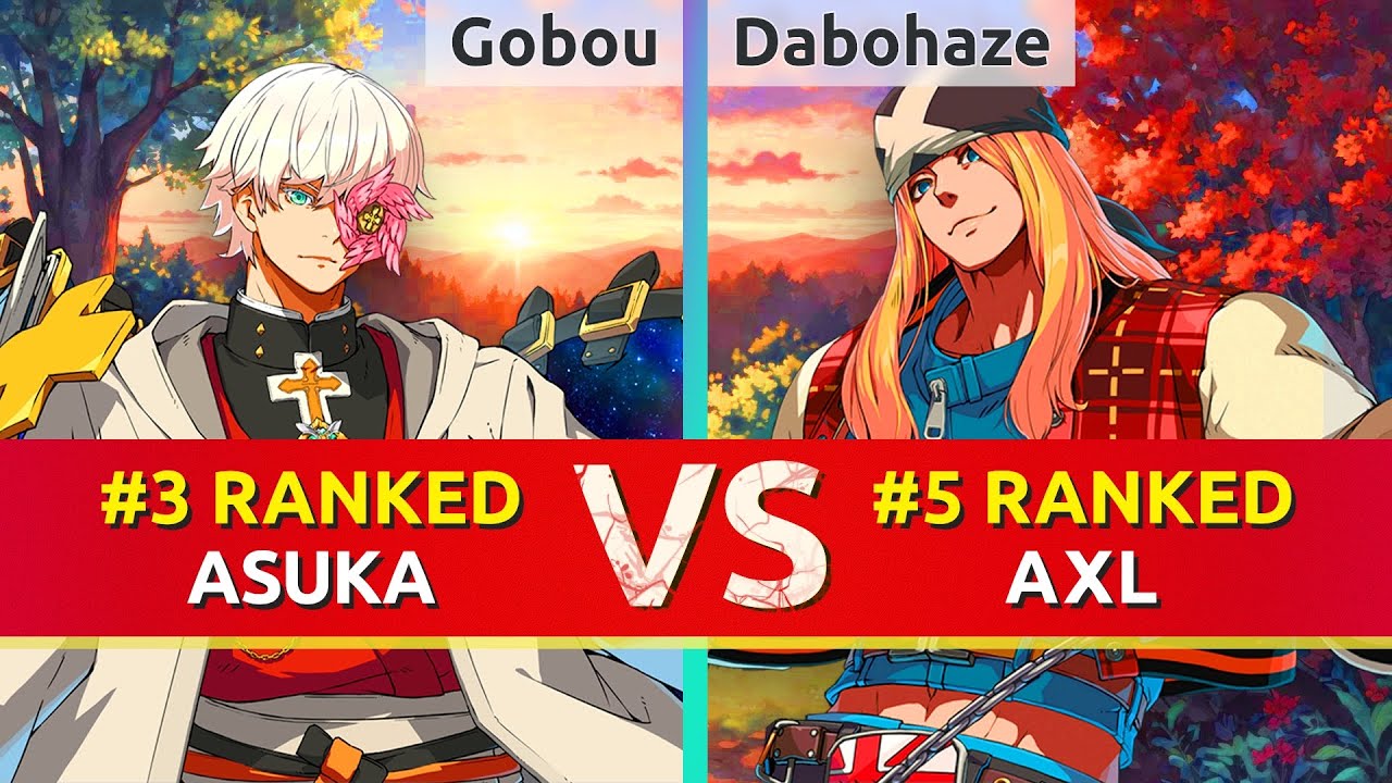GGST ▰ Gobou (#3 Ranked Asuka) vs Dabohaze (#5 Ranked Axl). High Level Gameplay