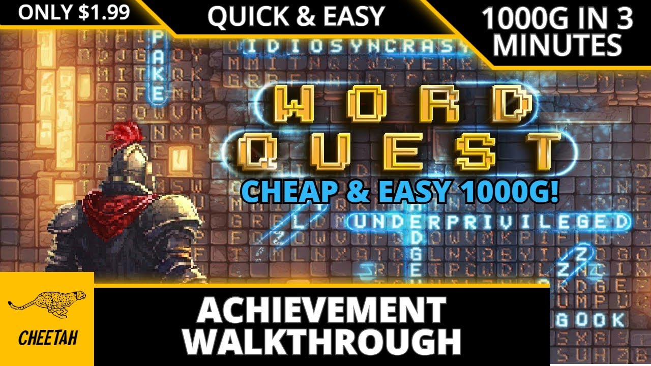 Word Quest: Medival - Achievement Walkthrough (1000G IN 3 MINUTES) ONLY $1.99!