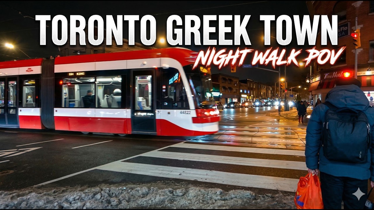 Toronto Greek Town  | Night Walk POV
