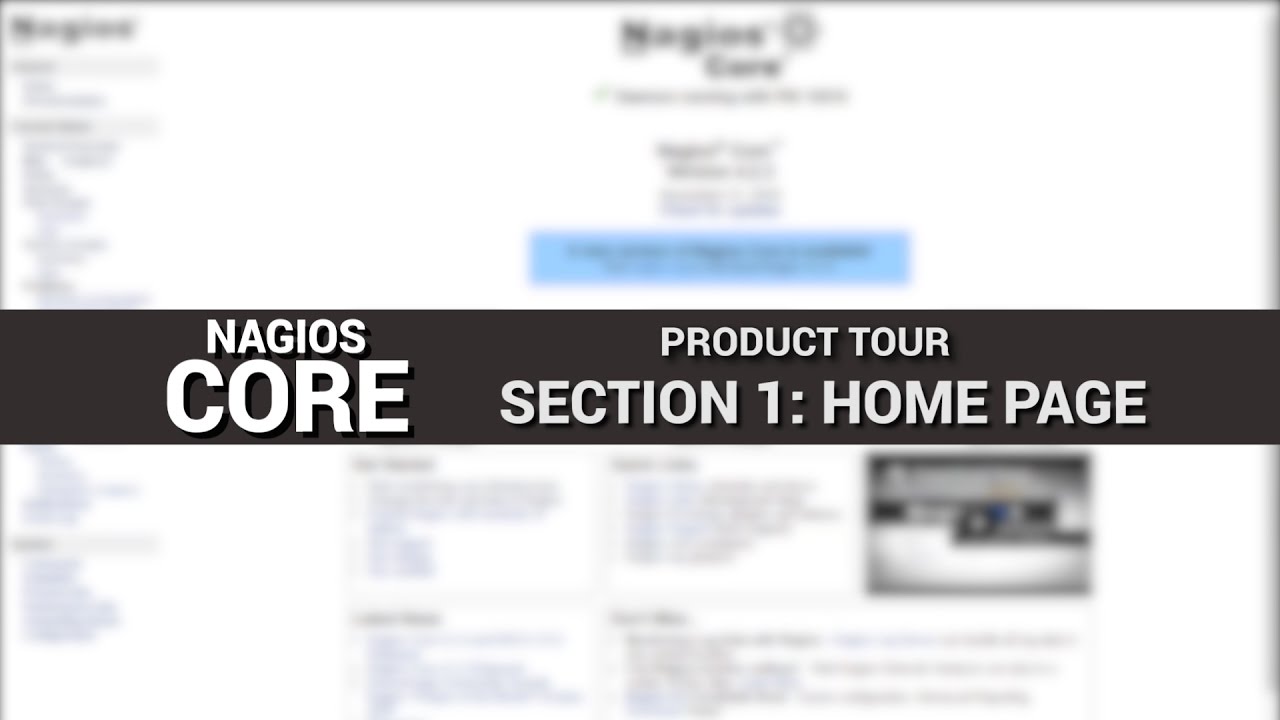 Navigating the Nagios Core interface and home page (Tour Part 1)