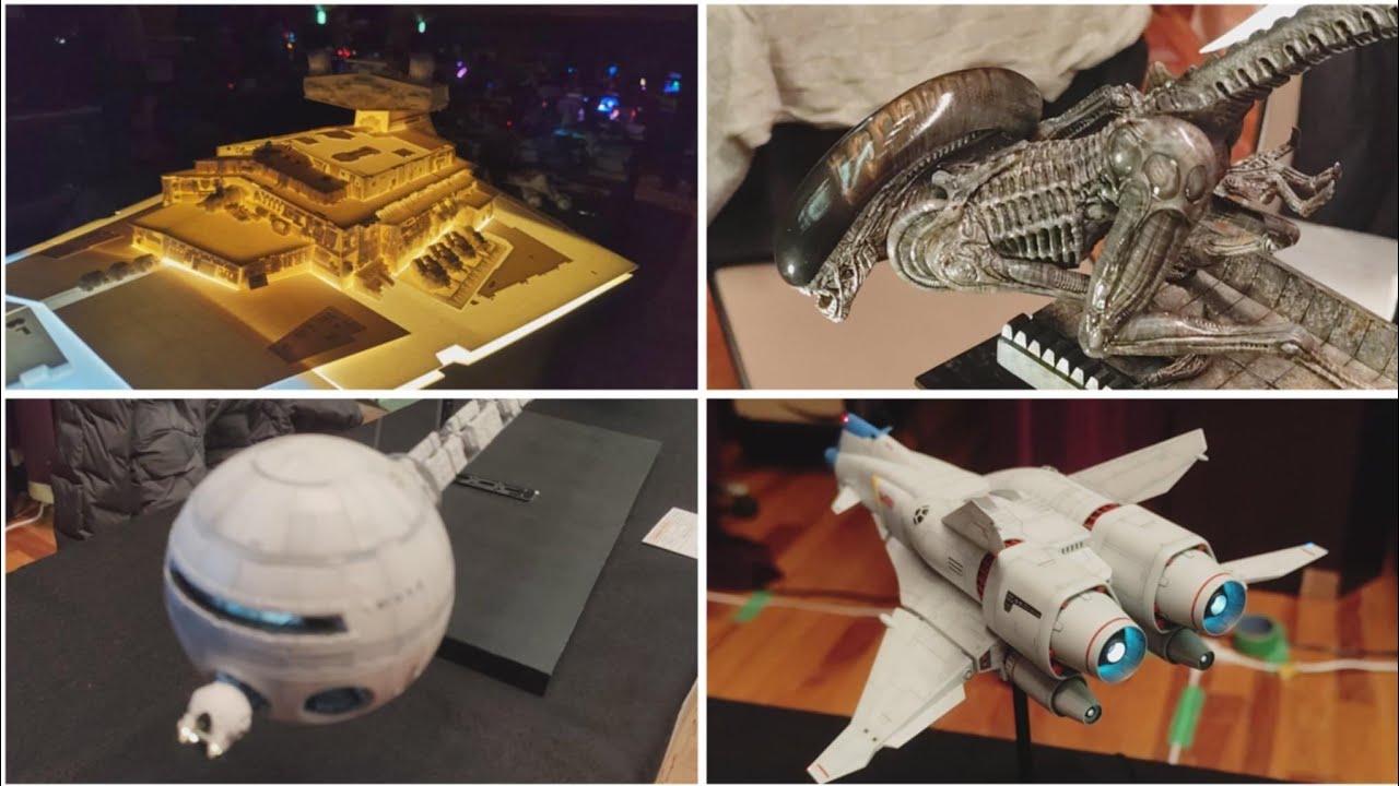 心友模型展示会・ココトモ2025　SFムービー部門　スターウォーズ（卓球のボールがデススターに？） ＆ 精密なエリアン多数 など　kkt modelers festival 2025 SF Movie