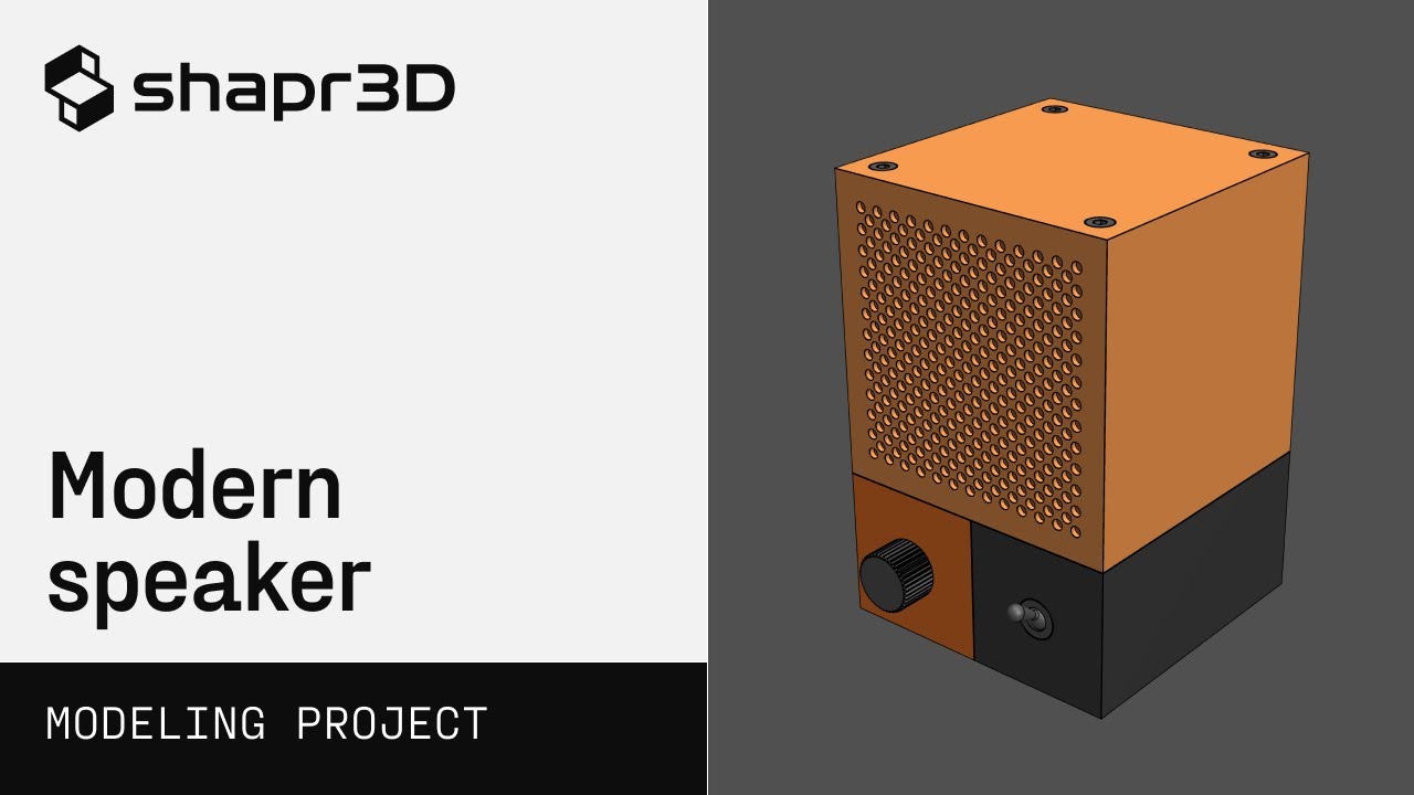 Model a modern speaker  | Step-by-step Modeling projects