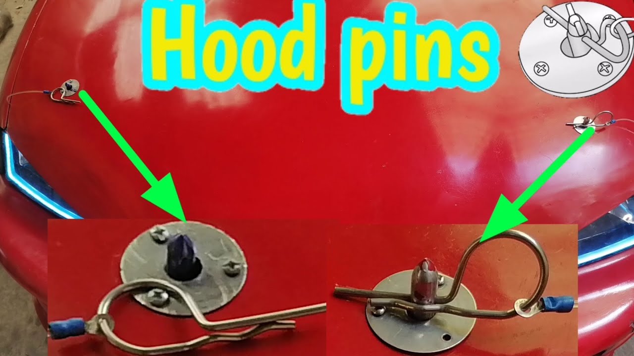 Hood pins seguros para el cofre como instalarlos